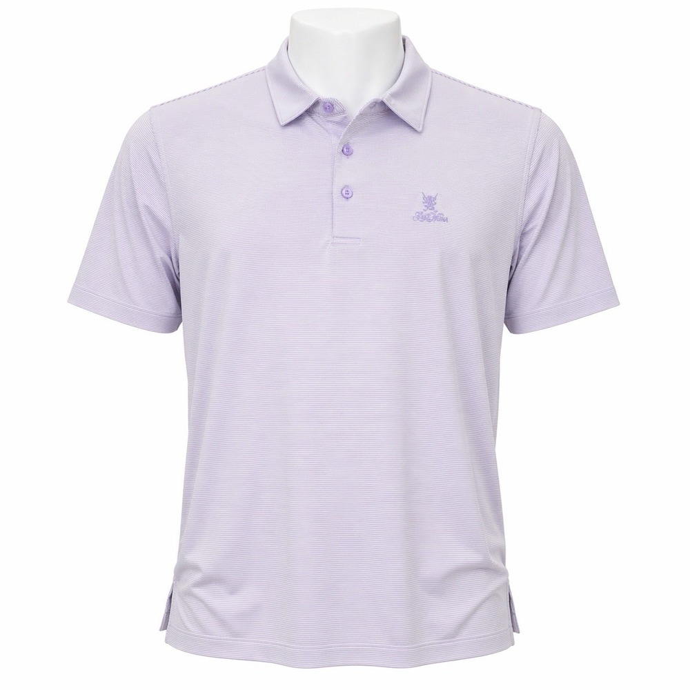 Peter Millar Men's Polo Shirt XL Purple Striped Summer‎ Comfort Golf Lake Nona